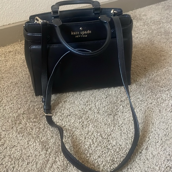 Kate Spade Black Crossbody Bag Madison Medium Satchel Bag - Picture 5 of 7